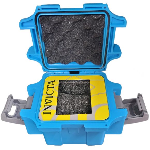 INVICTA SMALL BLUE/GREY LIMITED EDITION ONE SLOT WATCH BOX PROTECTOR DIVE CASE - Picture 3 of 3